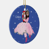 Christmas Dark Haired Ballerina Clara Keramik Ornament (Rechts)