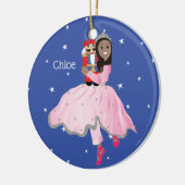 Christmas Dark Haired Ballerina Clara Keramik Ornament (Links)