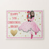 Christmas Dark Haired Ballerina Clara Puzzle (Horizontal)
