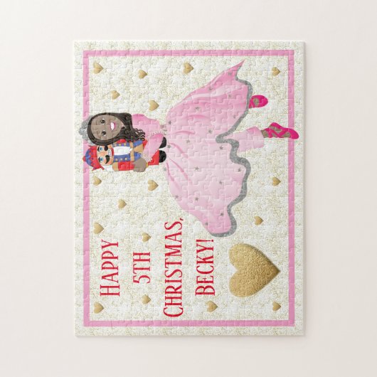 Christmas Dark Haired Ballerina Clara Puzzle (Vertikal)