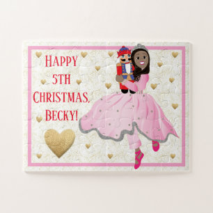 Christmas Dark Haired Ballerina Clara Puzzle