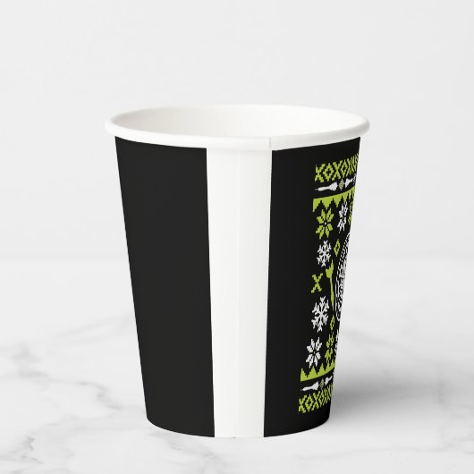 Christmas Dart Ugly Christmas Shirt Pappbecher (Rechts)