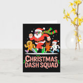 Christmas Dash Squad Running Runner Marathon Team  Karte (Gelbe Blume)