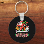 Christmas Dash Squad Running Runner Marathon Team Schlüsselanhänger (Vorderseite)