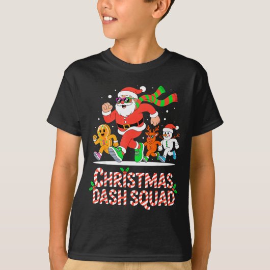 Christmas Dash Squad Running Runner Marathon Team T-Shirt (Vorderseite)