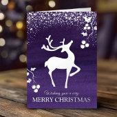 Christmas dashing reindeer silver purple custom