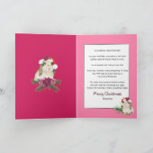 Christmas DAUGHTER Bunny Wearing Santas Hat Karte (Innenseite)