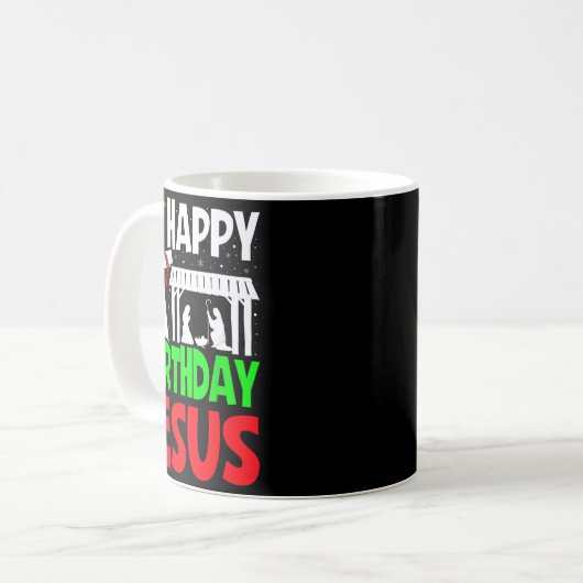 Christmas Day Outfit Happy Birthday Jesus Holiday Kaffeetasse (Vorderseite Links)