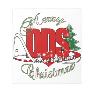 CHRISTMAS DDS Arzt für zahnärztliche Operation Notizblock