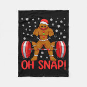 Christmas Deadlifts Workout Oh Snap Gingerbread Ma Fleecedecke (Vorderseite)