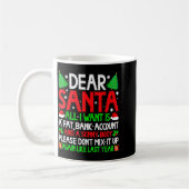 Christmas Dear Santa I Want Skinny Body & Fat Kaffeetasse (Links)