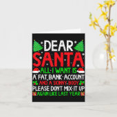 Christmas Dear Santa I Want Skinny Body & Fat Karte (Gelbe Blume)