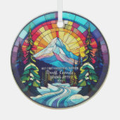 Christmas Deco Banff Nationalpark Kanada Verheirat Ornament Aus Glas (Vorderseite)
