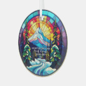 Christmas Deco Banff Nationalpark Kanada Verheirat Ornament Aus Glas (Vorderseite links)