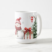 Christmas Decor with Gifts, Branches, and Candy Kaffeetasse (VorderseiteRechts)