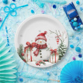 Christmas Decor with Gifts, Branches, and Candy Pappteller (Party)