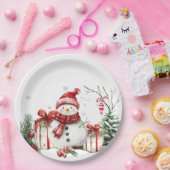 Christmas Decor with Gifts, Branches, and Candy Pappteller (Party)