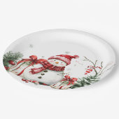 Christmas Decor with Gifts, Branches, and Candy Pappteller (Schrägansicht)