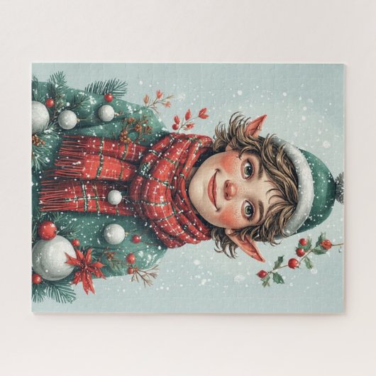 Christmas Decorative Elf  Puzzle (Horizontal)