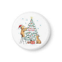 Christmas deer and bear