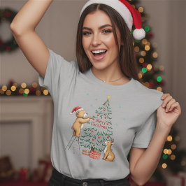 Christmas deer and bear T-Shirt
