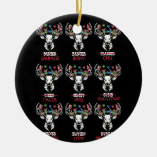 Christmas Deer Bow Hunting Santa Men Women Hunter Keramik Ornament