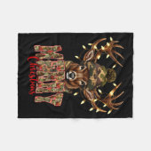 Christmas Deer Camouflage Hunting Camo Reindeer &a Fleecedecke (Vorderseite (Horizontal))