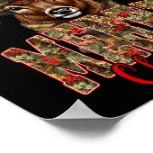 Christmas Deer Camouflage Hunting Camo Reindeer &a Poster (Ecke)