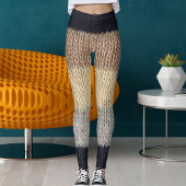 Christmas Deer Embroidery Wool Graphic Stripe Knit Leggings