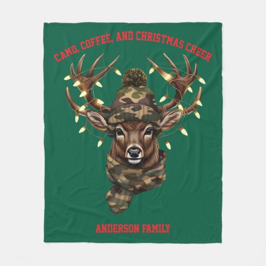 Christmas deer Fleece Blanket (Vorderseite)