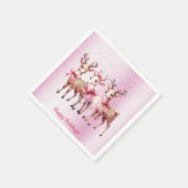 Christmas Deer Holiday Napkin Serviette (Ecke)