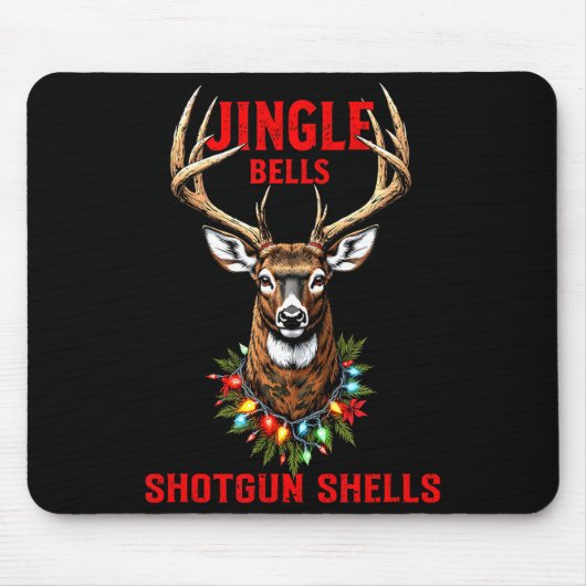 Christmas Deer Hunting Dashing Through Snow Jingle Mousepad (Vorne)
