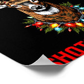 Christmas Deer Hunting Dashing Through Snow Jingle Poster (Ecke)