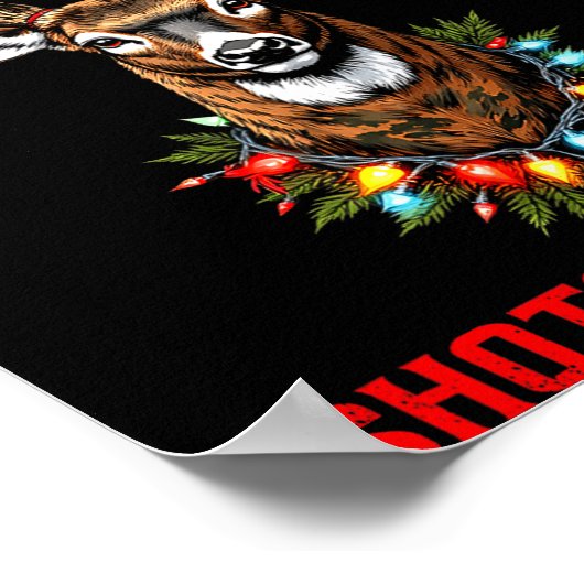 Christmas Deer Hunting Dashing Through Snow Jingle Poster (Ecke)