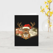 Christmas Deer Hunting Old School Camo, Xmas Hunti Karte (Gelbe Blume)