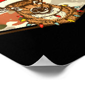 Christmas Deer Hunting Old School Camo, Xmas Hunti Poster (Ecke)