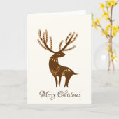Christmas deer karte (Gelbe Blume)