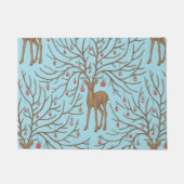 Christmas deer on blue fußmatte (Vorderseite)