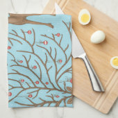 Christmas deer on blue geschirrtuch (Viertel Falte)