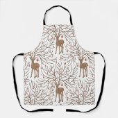 Christmas deer on white schürze (Vorderseite)