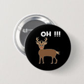 Christmas Deer Season Cute Festive Retro Style  Button (Vorne & Hinten)