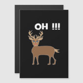 Christmas Deer Season Cute Festive Retro Style Magnetkarte (Vorne/Hinten)