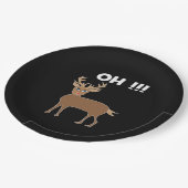 Christmas Deer Season Cute Festive Retro Style  Pappteller (Schrägansicht)