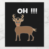 Christmas Deer Season Cute Festive Retro Style  Weinetikett (Einzelnes Label)