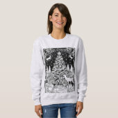 Christmas deer trees snow ladies  sweat-shirt  sweatshirt (Vorne ganz)