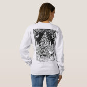 Christmas deer trees snow ladies  sweat-shirt  sweatshirt (Schwarz voll)
