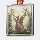 CHRISTMAS DEIN MIT PINE CONES CROWN Brown Green Ornament Aus Metall (Links)