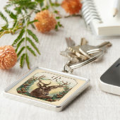 CHRISTMAS DEIN MIT PINENKONEN KROWN MONOGRAM SCHLÜSSELANHÄNGER (Seite)