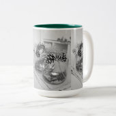 CHRISTMAS DEKOR KAFFEE UND TEE-TASSE ZWEIFARBIGE TASSE (VorderseiteRechts)