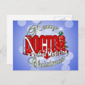 CHRISTMAS Dental Medicine DENTIST Feiertagspostkarte (Vorne/Hinten)